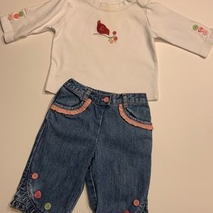Gymboree Bird & Buttons Outfit sz. 3-6 mos